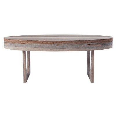 Loxdid Faux Marble Cocktail Table Brown - Aiden Lane : Target