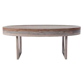 Loxdid Faux Marble Cocktail Table Brown - Aiden Lane