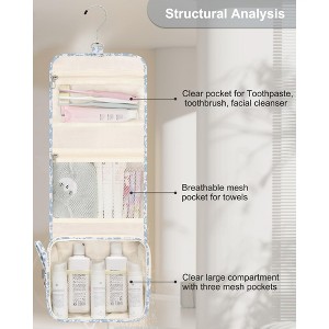 Narwey Small Hanging Toiletry Bag for Men and Women, Portable Hanging ...