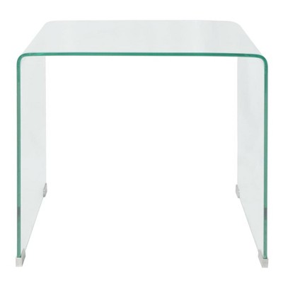 vidaXL Modern Clear Coffee Table - Tempered Safety Glass Table - Compact Furniture Suitable for Living Room or Bedroom - 19.5"x19.7"x17.7"