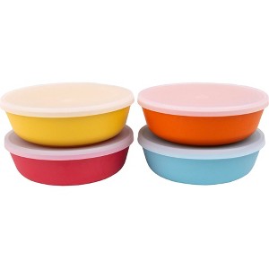 WeeSprout Bamboo Kids Bowls, Set of Four Kid-Sized Dinnerware, Cereal, Leftovers & Snack Bowl - 1 of 4