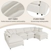 Modern Large U-Shape Sectional Sofa, 2 Large Chaise with Removable Ottomans for Living Room - 3 of 4