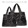 Wrapables Large & Small Foldable Nylon Reusable Shopping Grocery Bags (Set of 2), Starry - 3 of 4
