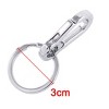 Unique Bargains Metal Buckle Mini Portable Clip Fastener Key Chain Ring Silver Tone - 2 of 3