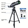 UBSSO Telescope 70 mm Aperture 400 mm Refractor Astronomical Portable Telescope for Kids Adults Beginners with Tripod Carrying Bag, White - 3 of 4