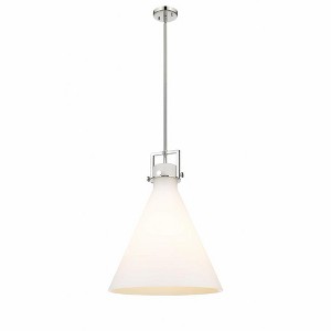Newton Cone - 1 Light Stem Hung Pendant In Industrial Style-22.75 Inches Tall and 18 Inches Wide - 1 of 1