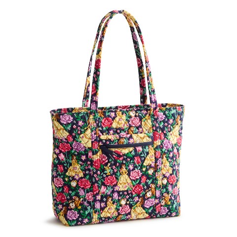 Vera Bradley Women's Disney Princesses Cotton Vera Tote Bag Belle Rose Meadow