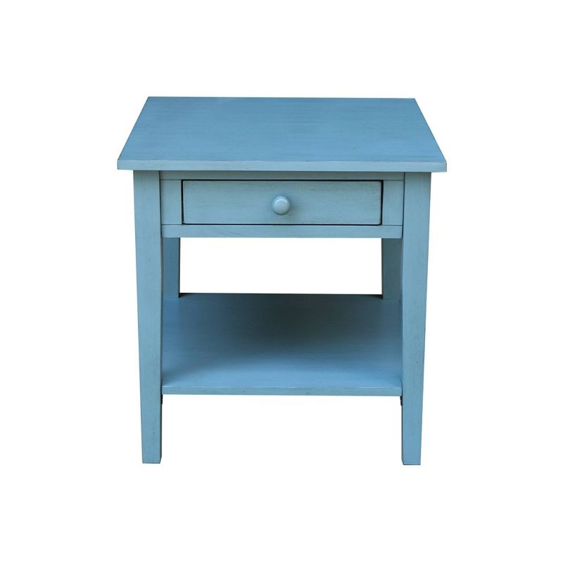 Spencer End Table Antique Ocean Blue - International Concepts, 4 of 15