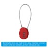 Unique Bargains Gym Toolbox Gate Case Small 3 Digit Padlock with Wire Rope - 4 of 4