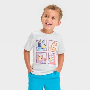 Toddler Boys' Bluey Bingo Grannies T-Shirt - Gray - 1 of 4