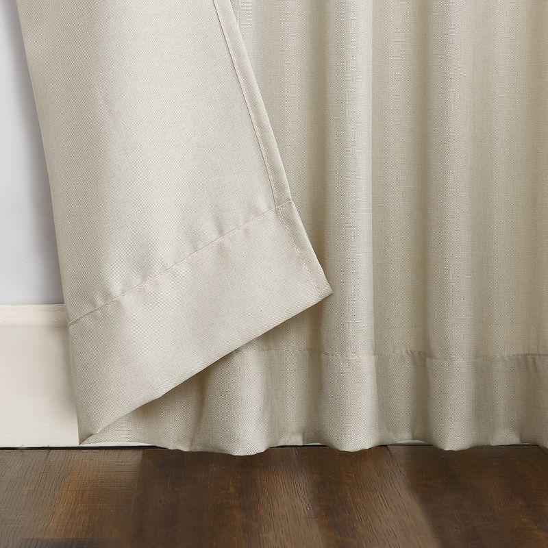 Joshua Heathered Texture Tab Top Semi-Sheer Curtain Panel - No. 918, 4 of 8