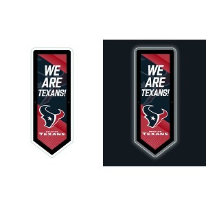 Evergreen Ultra-Thin Glazelight LED Wall Decor, Pennant, Houston Texans- 9 x 23 Inches Made In USA - 1 of 4