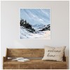 Kate and Laurel Framed Canvas Wall Art Print Ski Valley by Emily Kenney, 30 x 30 Sylvie White Frame, Rustic Farmhouse, Landscape Art for Wall Decor - 4 of 4