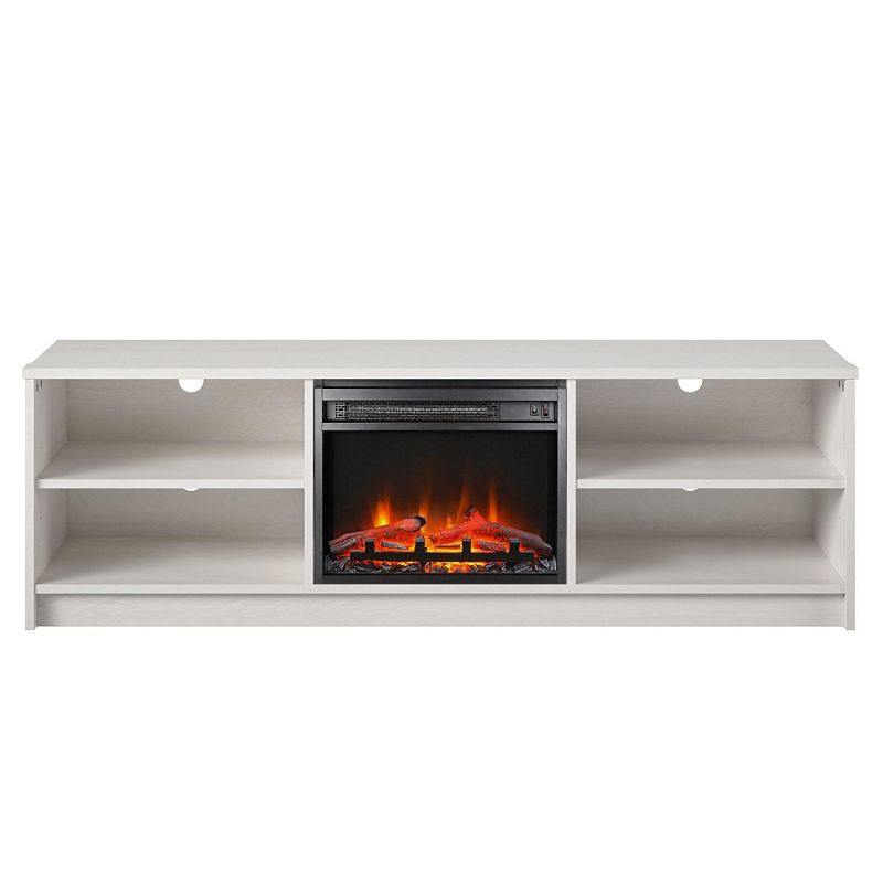 Ameriwood Home Noble 65" TV Stand with Electric Fireplace Insert and 4 Shelves, 1 of 5