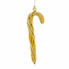 Italian Ornaments 6.0 Inch Twisted Translucent Candy Cane With Glittered Edging Italian Mouth Blown Sweets Tree Ornaments - 2 of 3