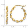 Black Bow Jewelry 2.75mm, Two-tone Twisted Hoops in 14k Yellow Gold and Rhodium, 20mm - 4 of 4