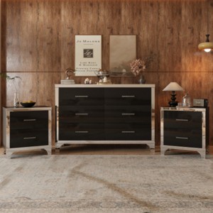 Elegant 6-Drawer Dresser and Two Nightstands Suite,Modern Storage Suite for Bedroom & Living Room-Maison Boucle - 1 of 4