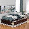 Streamdale Twin Size Platform Storage Bed with 3 Drawers Walnut - 3 of 4