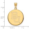 Black Bow Jewelry 10k Yellow Gold Baylor Bears NCAA Large Pendant - 2 of 3