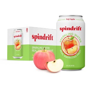 Spindrift Fuji Apple Sparkling Water - 8pk/12 fl oz Cans - 1 of 4
