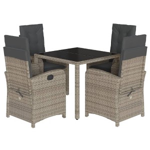 vidaXL Garden Dining Set Gray, Dark Gray - 1 of 4