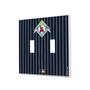 MLB Cooperstown West Teams Pinstripe Hidden-Screw Light Switch Plate for Double Toggle - 1 of 4