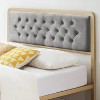 Full Bed Frame with Headboard, Modern Velvet Button Tufted Full Size Bed Frame, Easy Assembly Platform Bed Frame, Steel Slat Support - 3 of 4