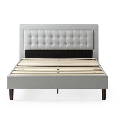 Full Dachelle Upholstered Platform Bed Frame Gray Sand - Zinus ...