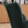 Rocking Chair Upholstered Glider Rocker Rocking Accent Chair Padded Seat with High Backrest Armchair Comfy Side Chair - 3 of 4