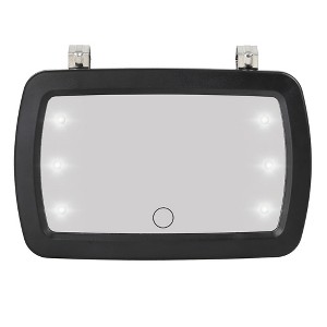 Unique Bargains Car Sun Visor Mirror on Makeup Sun Shading Cosmetic Mirror with LED Lights - 1 of 4