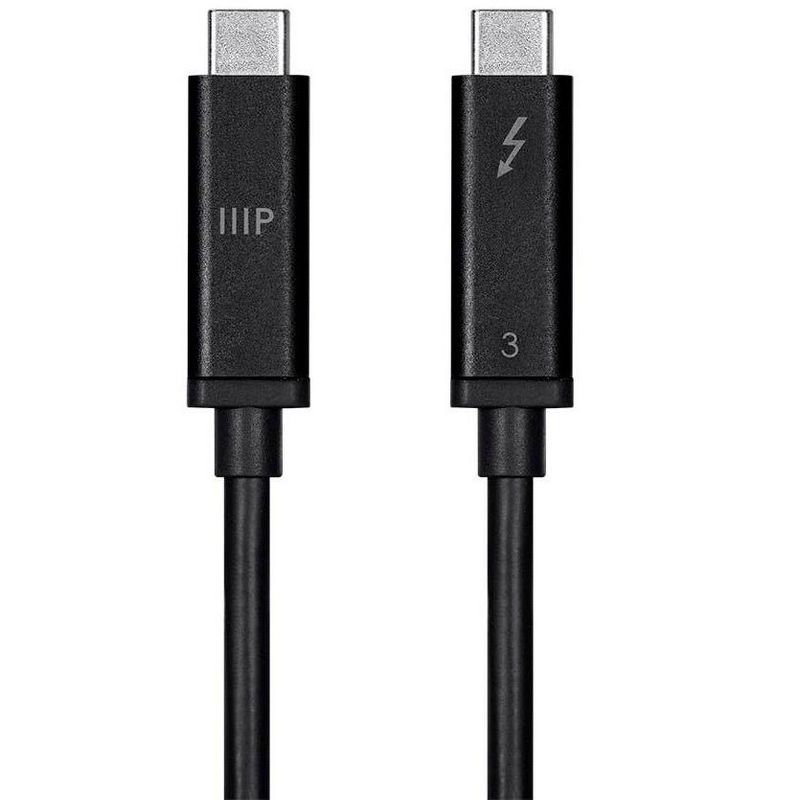 Monoprice USB & Lightning Cable - 2 Meter - Black | C18004GK Thunderbolt 3 (40 Gbps) USB-C Cable, Supports Data and Video Dual 4K@60Hz or 5K@60Hz, 2 of 6