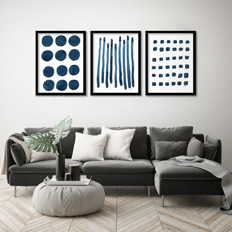 Americanflat Minimalist Abstract (Set Of 3) Triptych Wall Art Mid Century Minimalist By Dreamy Me - Set Of 3 Framed Prints, 4 of 6