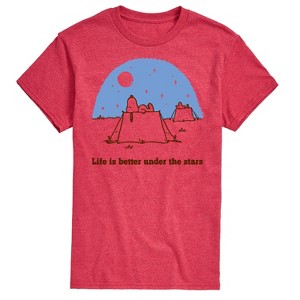 Men's - Peanuts - Life Is Better Under The Stars Short Sleeve Graphic T-Shirt - 1 of 4