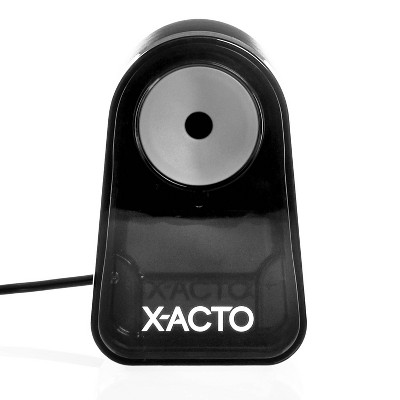 Compact Black and Silver Electric Pencil Sharpener with SafeStart Motor
