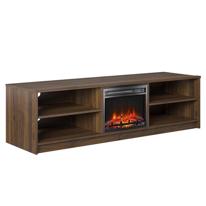 Newton Electric Fireplace Insert with 4 Shelves TV Stand for TVs up to 75" - Room & Joy, 4 of 10