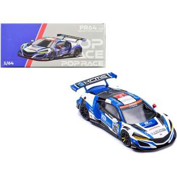 NSX GT3 EVO22 #202 Blue and White with Graphics "KC Motorgroup"1/64 Diecast Model Car by Pop Race