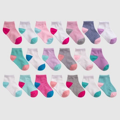 Image of Baby Girls' 20pk Ankle Socks - Cat & Jack™ 6-12M