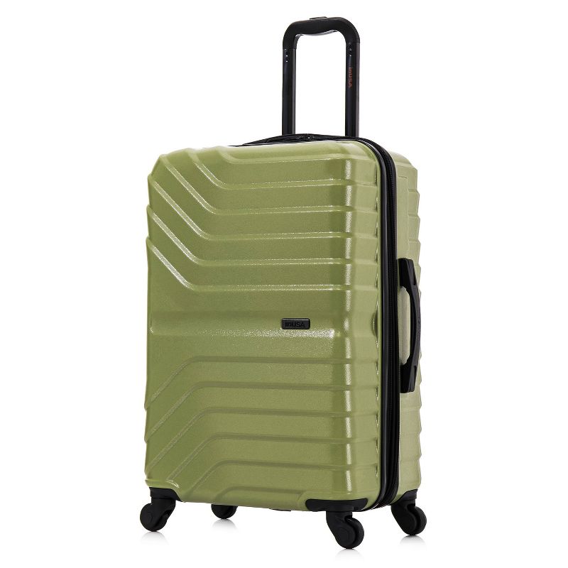 InUSA Aurum Lightweight Hardside Medium Checked Spinner Suitcase - Green, 3 of 19