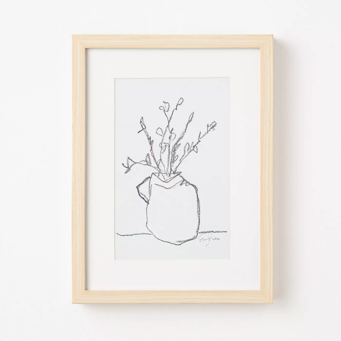 12" x 16" Flower Pot Framed Wall Art Black/White - Threshold™ designed with Studio McGee - image 1 of 9