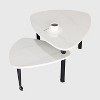 Homy Casa 360° Rotatable 2-Tier Coffee Table with MDF Top and Solid Wood Legs, Modern Adjustable Accent Table for Living Room - 4 of 4