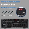 GOTGELIF 2-Channel 2000W 5.0 Bluetooth 4-Mic Input Home Stereo Amplifier Receiver - 4 of 4