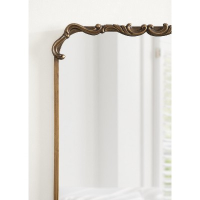 Brazelton Ornate Gold Rectangular Wall Mirror, 20x27