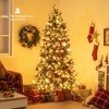 Resenkos 7-Ft Pre-Lit Artificial Christmas Tree with Berries and 8 Modes - Green - 2 of 2