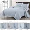 FIONECA Oversized 3 Piece Quilted Bedspread Set Includes Bedspread Matching Shams For Versatile Bedroom Styling - 4 of 4