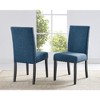 Ridstar 2 Piece Dining Chairs, Armless Chair with Nailhead Trim For Dining Room-Blue - 2 of 4