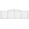 vidaXL Gabion Basket 6 Pcs - Arched Decorative Barrier, Galvanized Iron, 118.1"x19.7"x31.5"/39.4" - 4 of 4