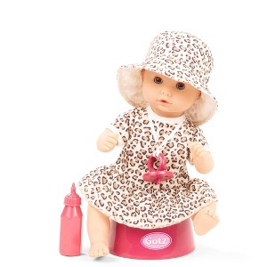 Aquini Girl 13" Spotted Cat Potty Baby Doll - 1 of 4