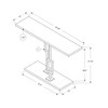 Laminate Console Table with Chrome Metal Base, Modern Narrow Accent Table for Entryway, Living Room, or Office - 4 of 4
