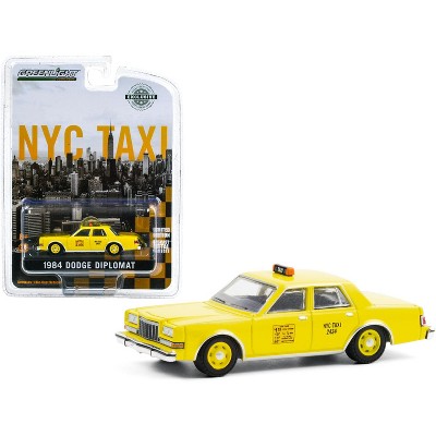 1984 Dodge Diplomat Yellow NYC Taxi (New York City) Hobby Exclusive  1/64 Diecast Model Car by Greenlight