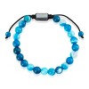 Crucible Men's Blue Banded Agate Stone Bead Adjustable Bracelet (8mm) - 2 of 4